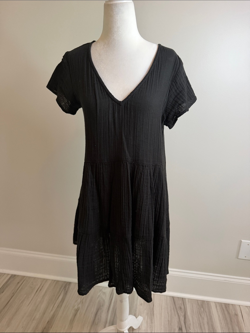 RIP CURL  Short-Sleeve V-Neck Babydoll Dress Sz XS